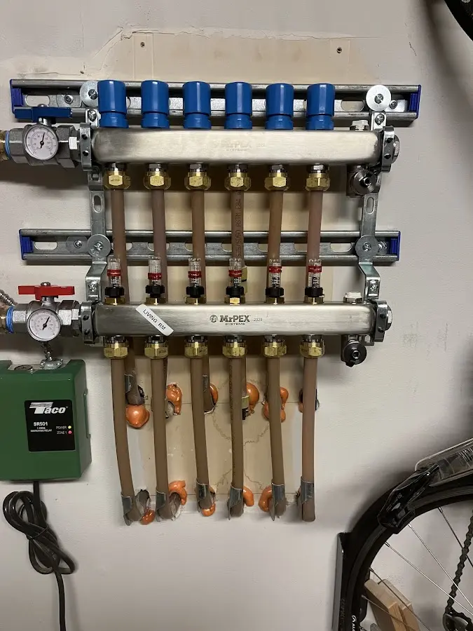 Plumber performing Gas Leak Detection at a residential property in Konterra